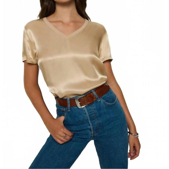 NATION LTD Tops - NEW NATION LTD june satin top in nomad